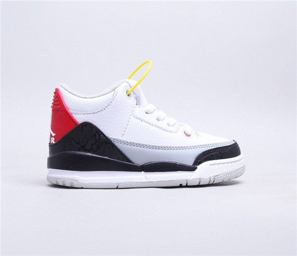 Youth Running weapon Super Quality Air Jordan 3 White/Black Shoes 013